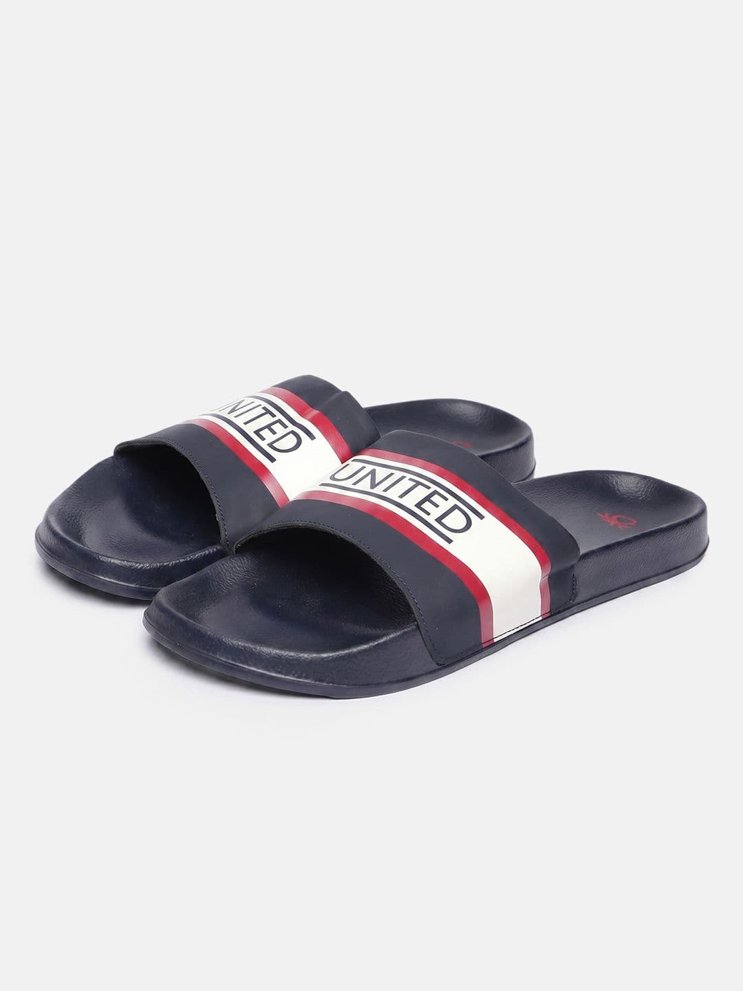United Colors of Benetton Men Brand Logo Printed Sliders - view 1