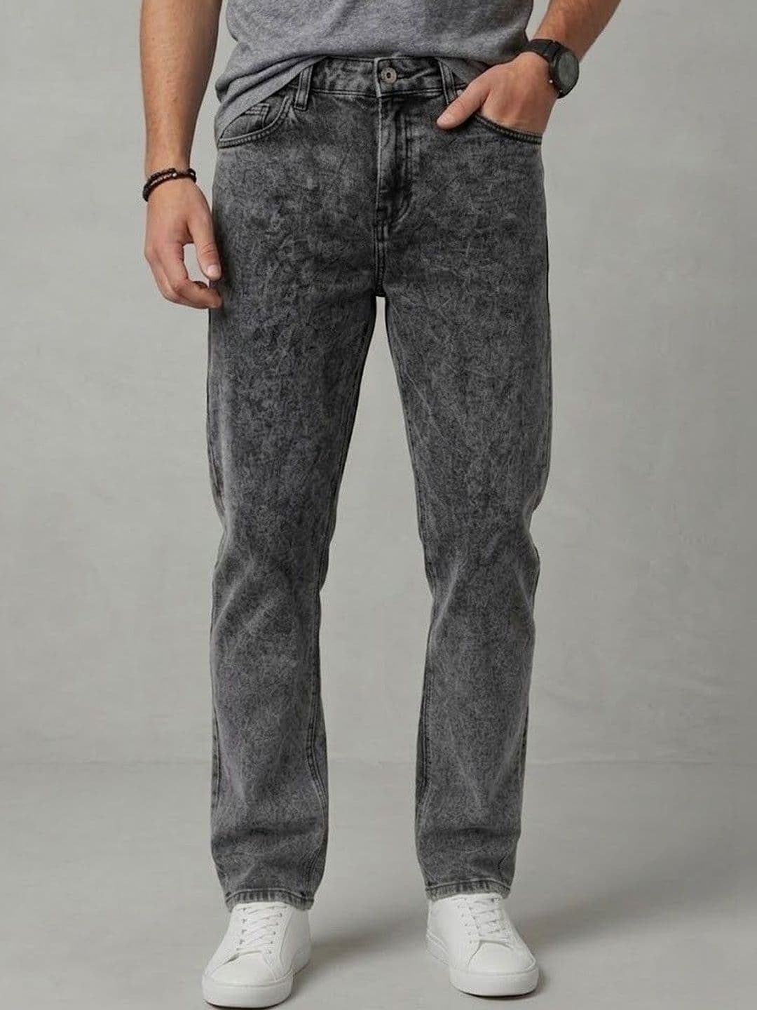 NIFFER FASHION Men Mid-Rise Heavy Fade Applique Jeans - view 1