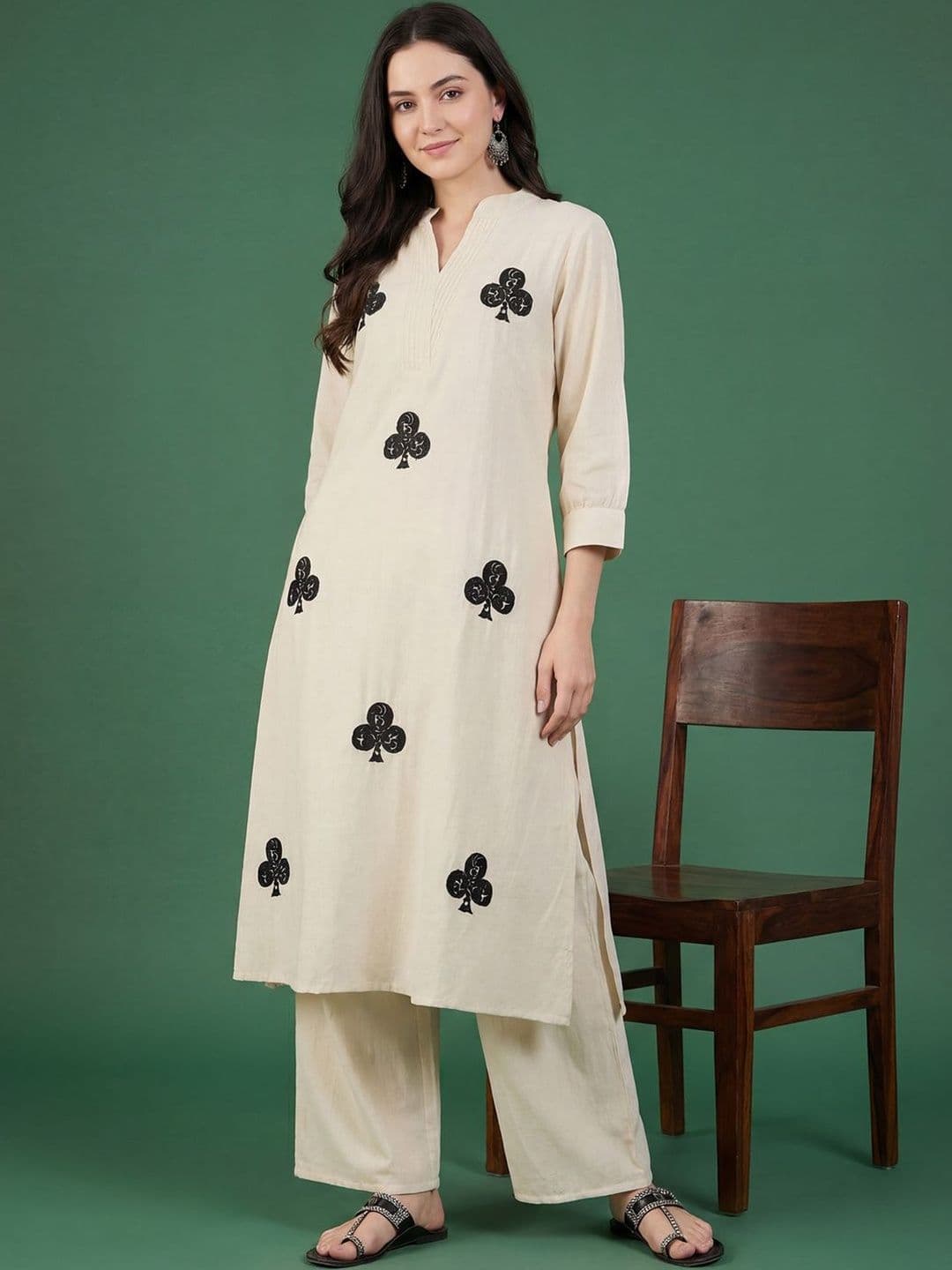 Indo Era Cotton Printed Tunic with Palazzos - view 1