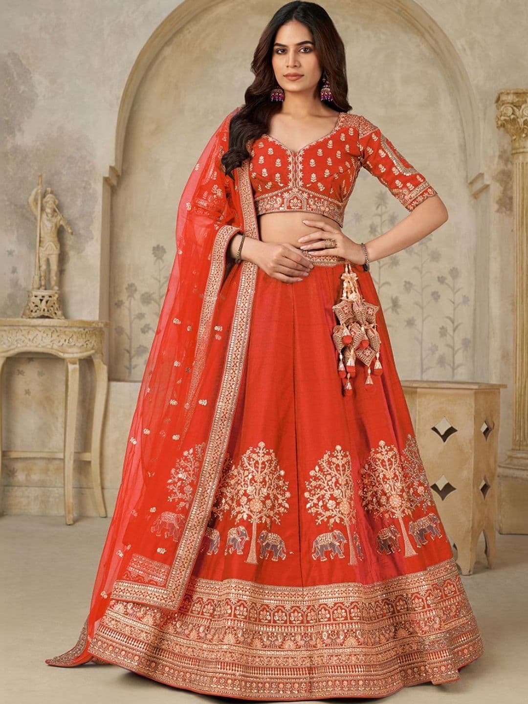 KESAR FAB Embroidered Semi-Stitched Lehenga & Blouse With Dupatta - view 1