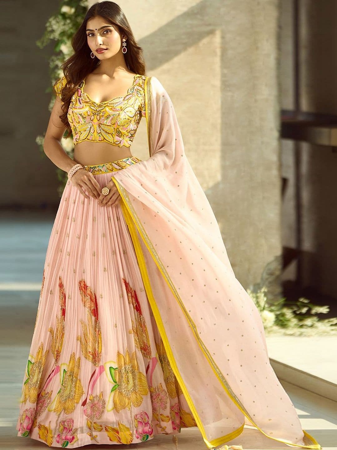 Samyukta Singhania Embellished Sequinned Ready to Wear Lehenga & Blouse With Dupatta - view 1