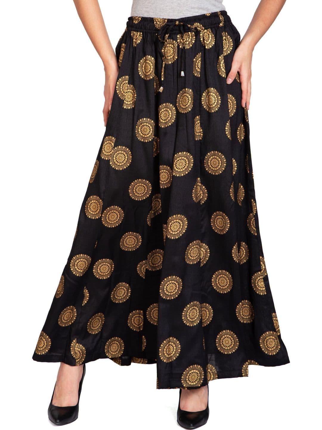 TNQ Women Ethnic Motifs Printed Flared Ethnic Palazzos - view 1