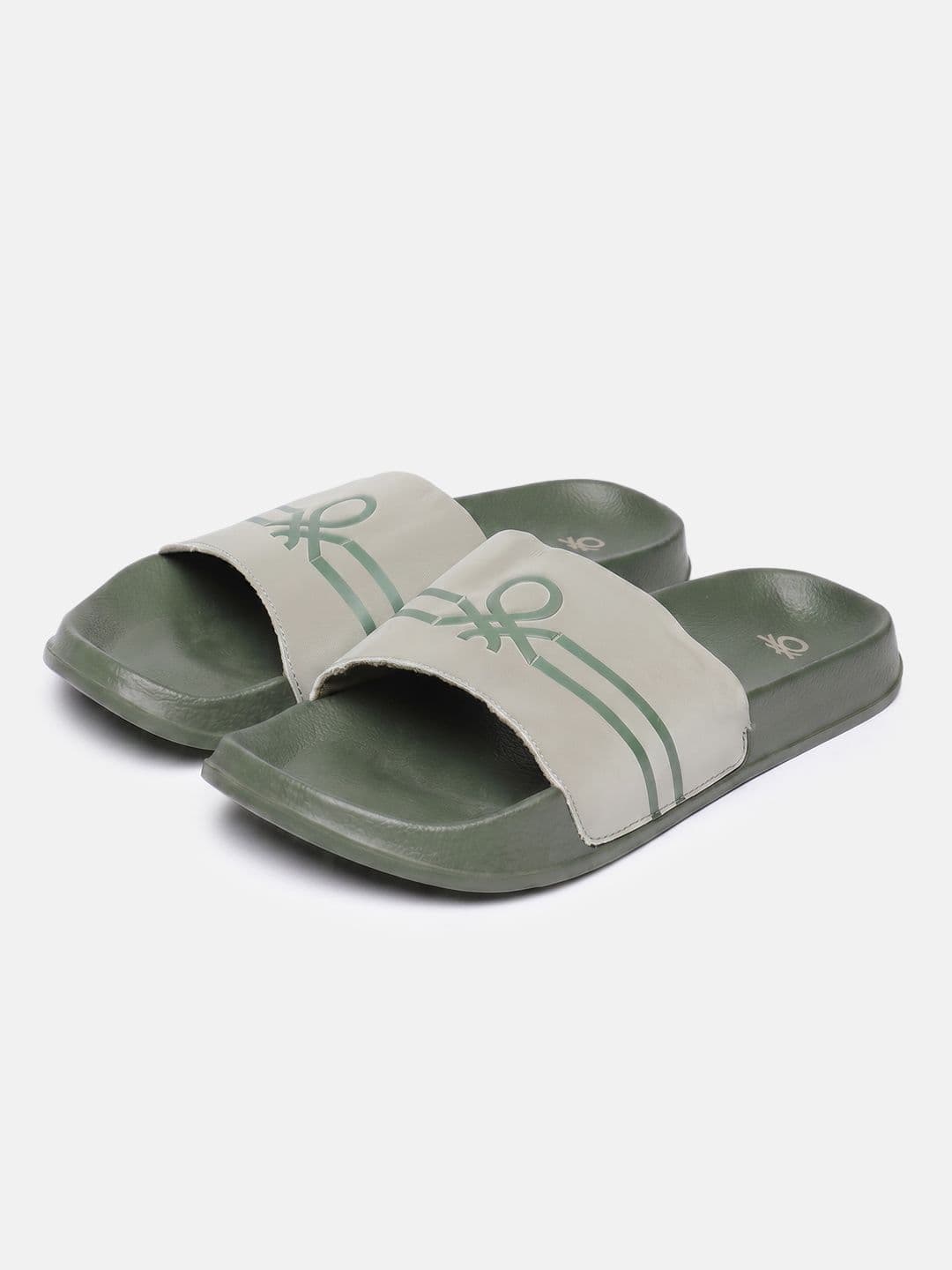 United Colors of Benetton Men Brand Logo Printed Sliders - view 1