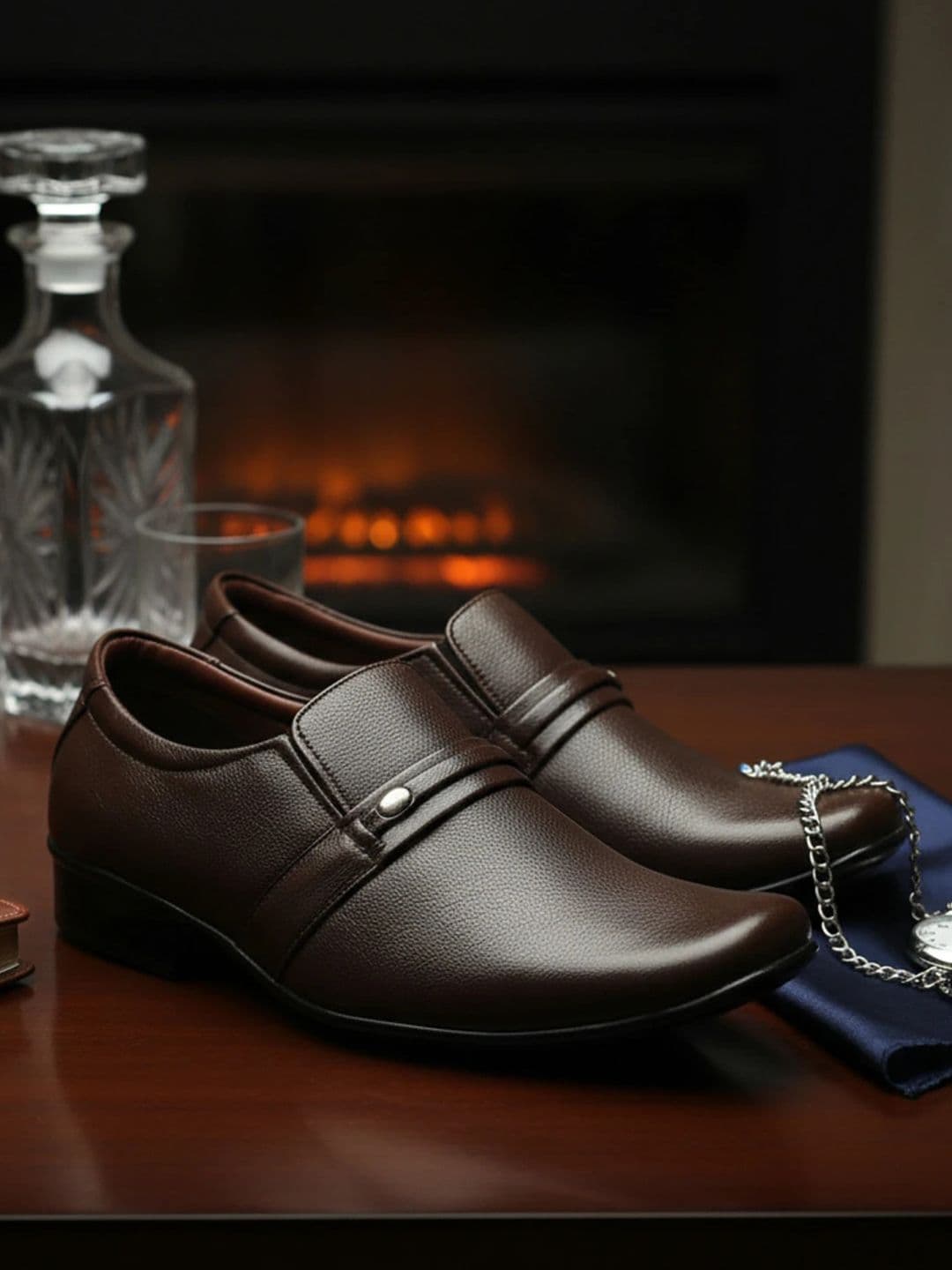 ALSTOM Men Textured PU Loafers
