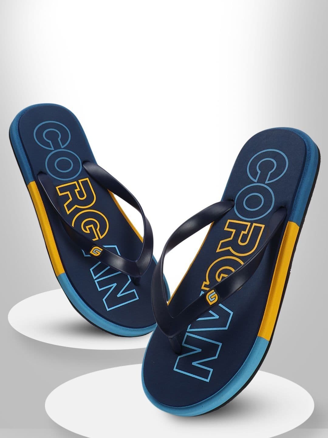Corgan Men Colourblocked Thong Flip-Flops - view 1