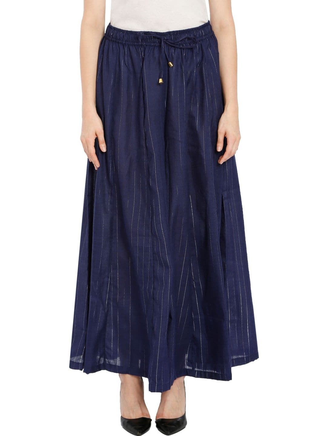 TNQ Women Striped Flared Ethnic Palazzos - view 1