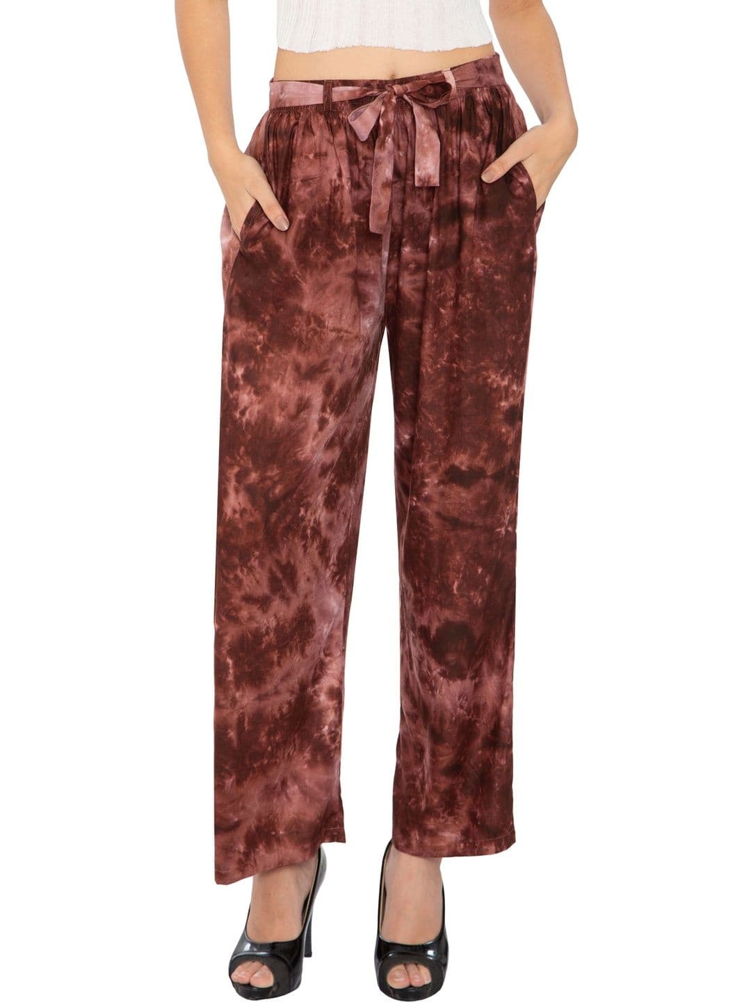 TNQ Women Tie and Dye Printed Palazzos - view 1