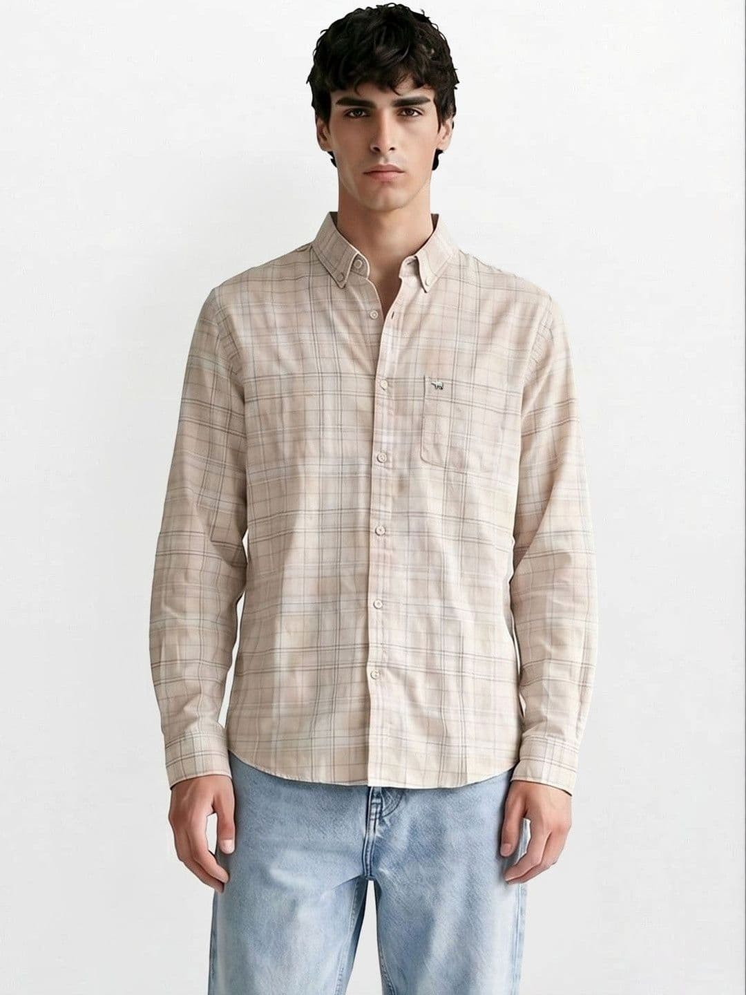 THE BEAR HOUSE Men Checked Slim Fit Casual Shirt - view 1