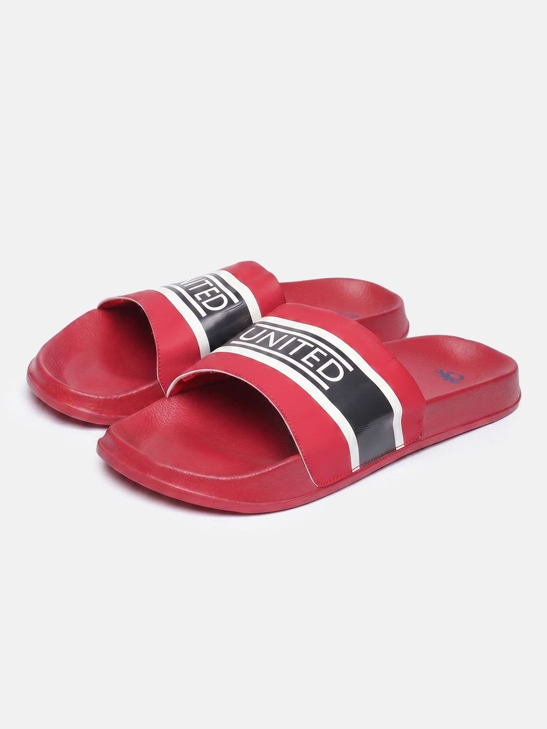 United Colors of Benetton Men Brand Logo Printed Sliders - view 1