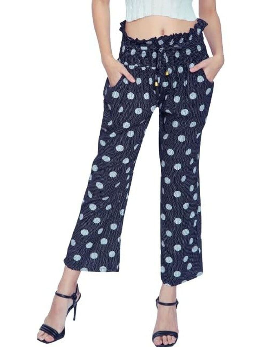 TNQ Women Polka Dot Printed Cropped Palazzos - view 1