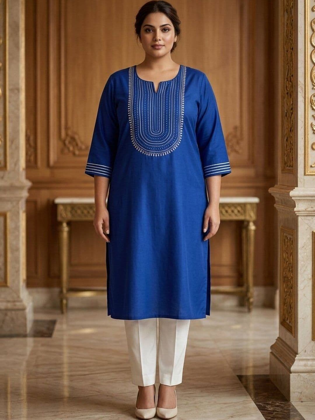 Swasti Women Embellished Thread Work Kurta - view 1