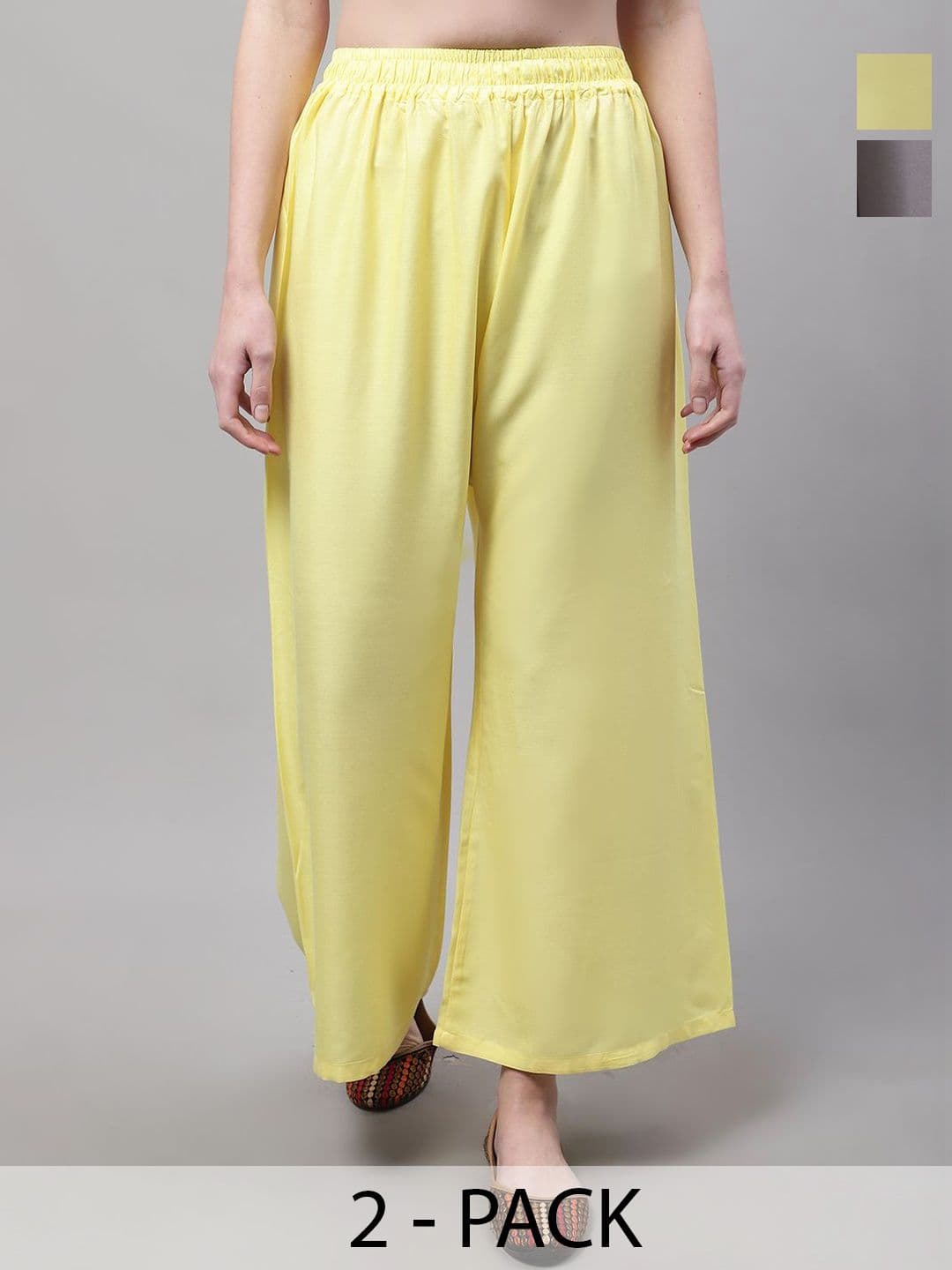 KALINI Women 2 Flared Ethnic Palazzos - view 1