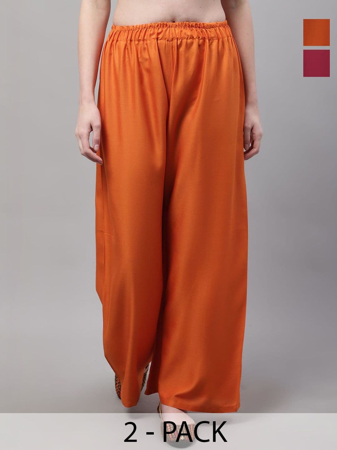 KALINI Women 2 Flared Ethnic Palazzos - view 1
