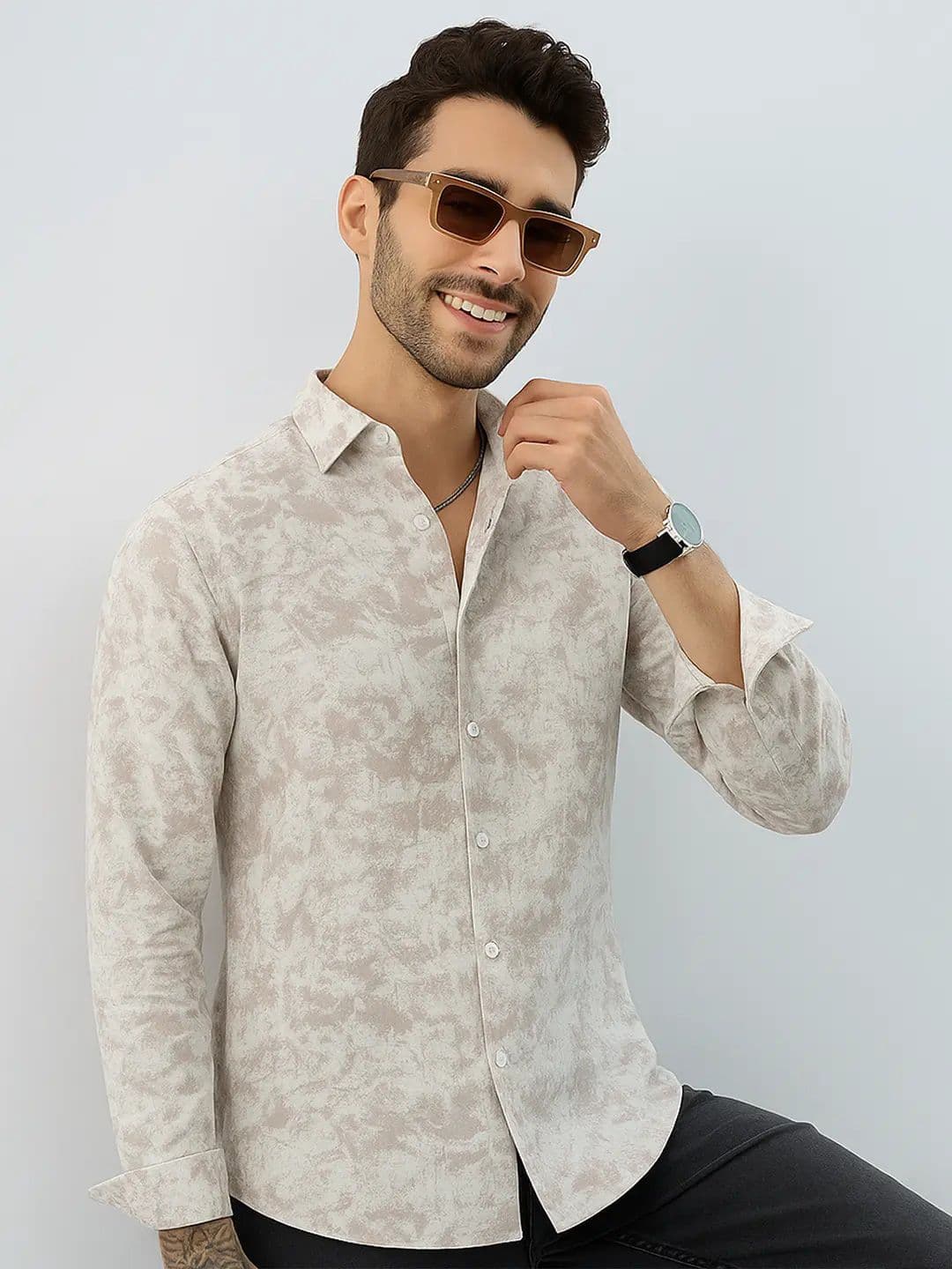 Klub Fox Men Slim Fit Printed Casual Shirt - view 1