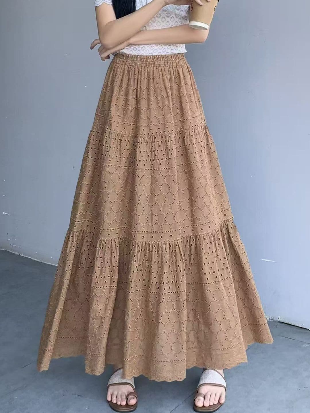 StyleCast x Revolte Women Embellished Tiered Maxi Tiered Skirt - view 1