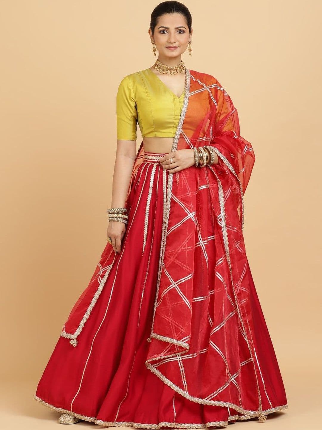 Binks V-Neck Ready to Wear Lehenga & Blouse With Dupatta - view 1