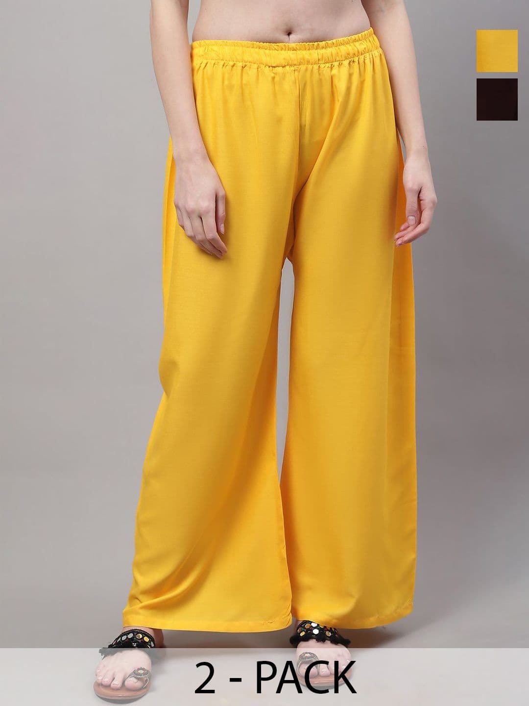 KALINI Women 2 Flared Ethnic Palazzos - view 1