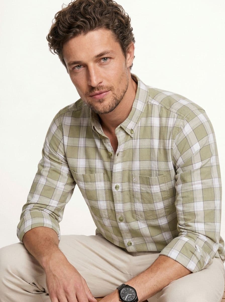 WROGN Slim Fit Checked Pure Cotton Casual Shirt - view 1