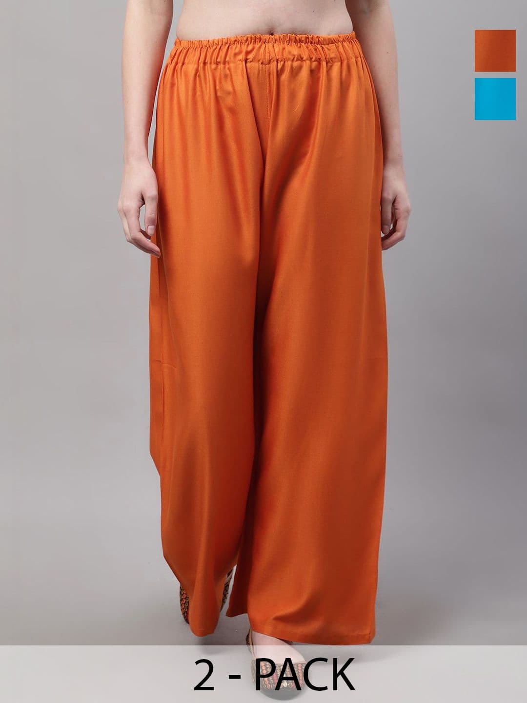 KALINI Women 2 Flared Ethnic Palazzos - view 1