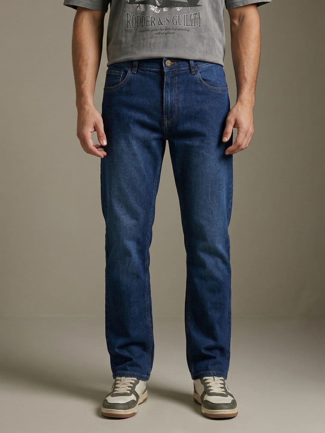 glitchez Men Slim Fit Light Fade Ombre Stretchable Jeans - view 1