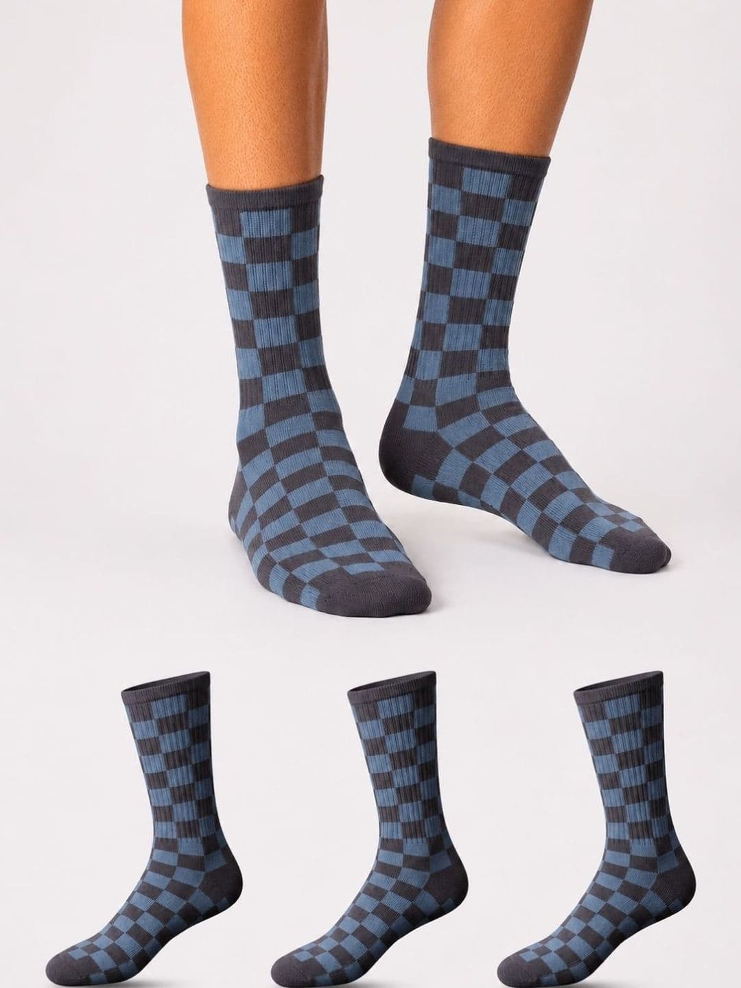 Sockscarving Men Pack of 3 Cotton Patterned Calf Length Socks - view 1