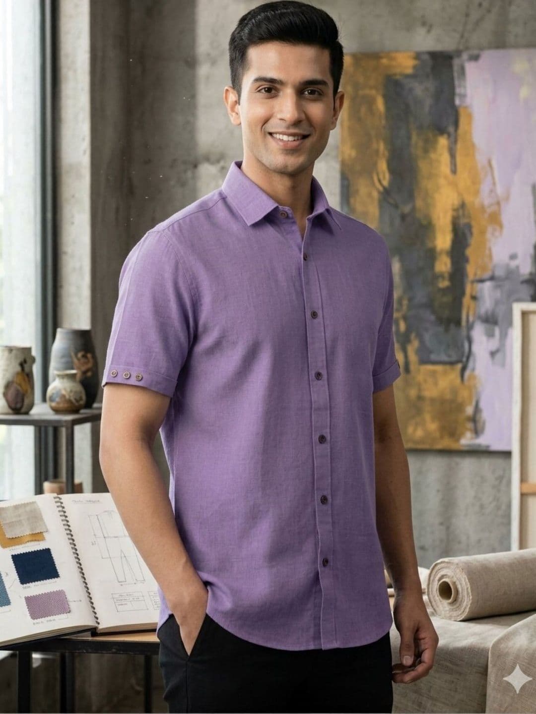 IRSIA Men Relaxed Casual Shirt - view 1