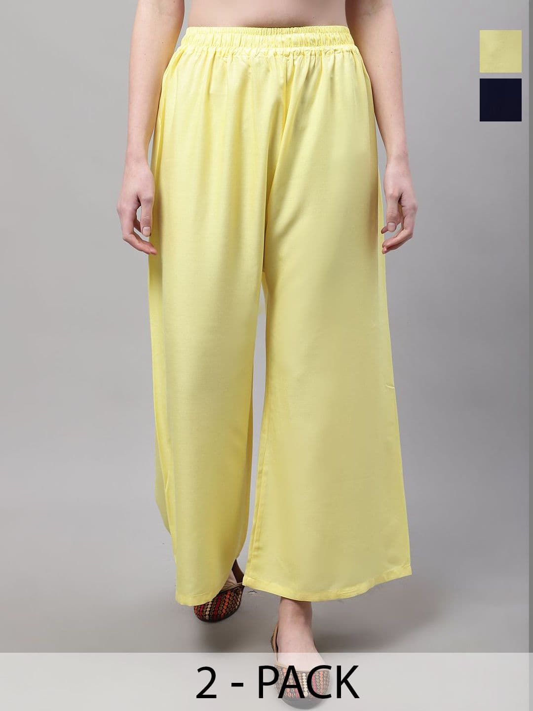 KALINI Women 2 Flared Ethnic Palazzos - view 1