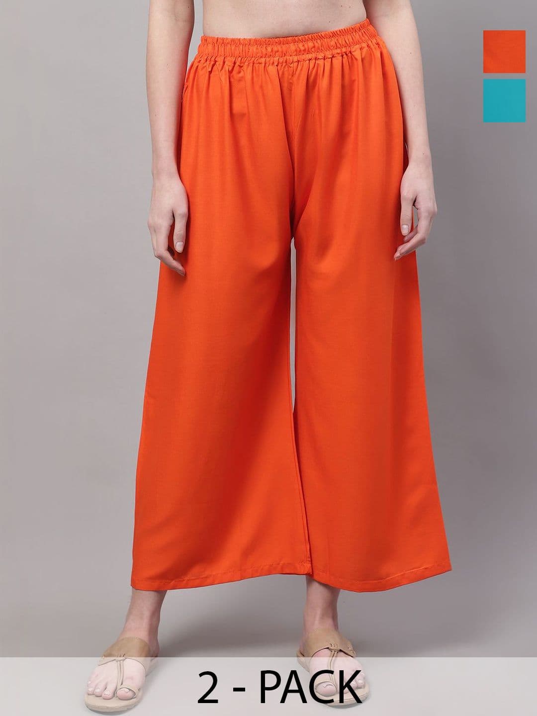 KALINI Women Pack of 2 Flared Ethnic Palazzos - view 1