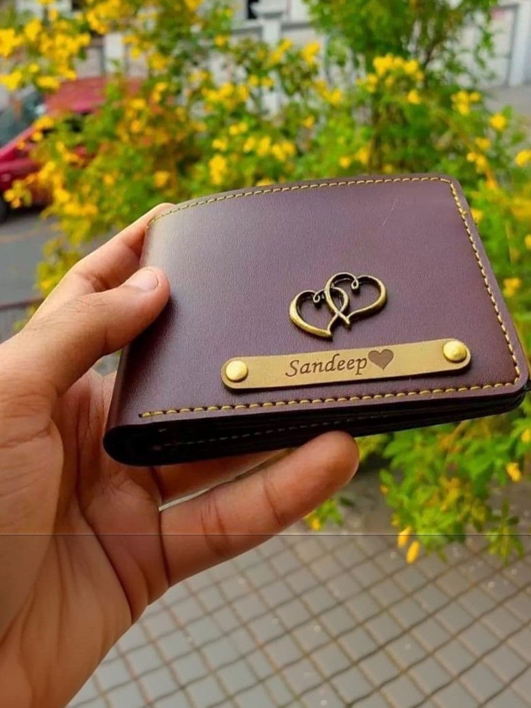 Navya Royal Art Men Textured Embellished Leather Two Fold Wallet - view 1