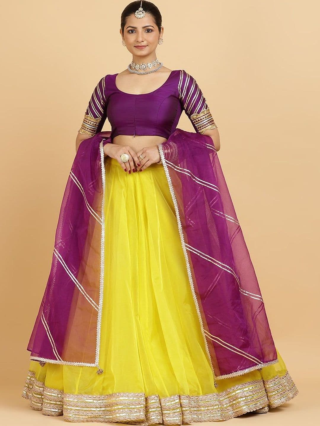 Binks Semi-Stitched Lehenga & Unstitched Blouse With Dupatta - view 1
