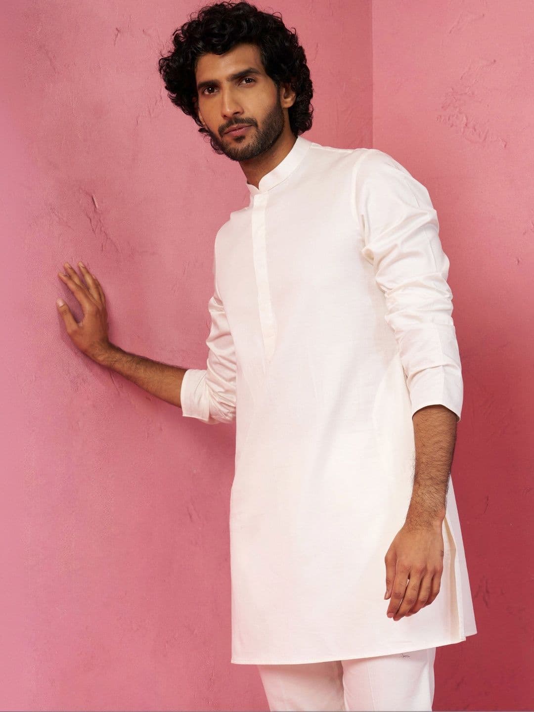 VASTRAMAY Men Satin Kurta - view 1
