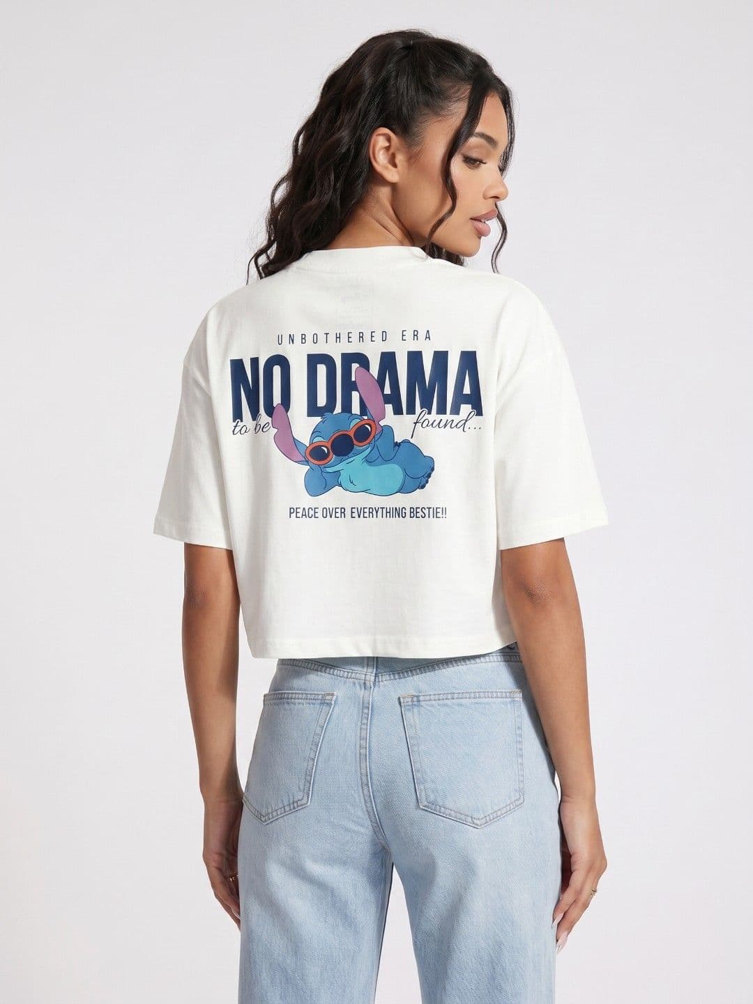 glitchez STITCH Printed Drop-Shoulder Sleeves Boxy T-shirt - view 1