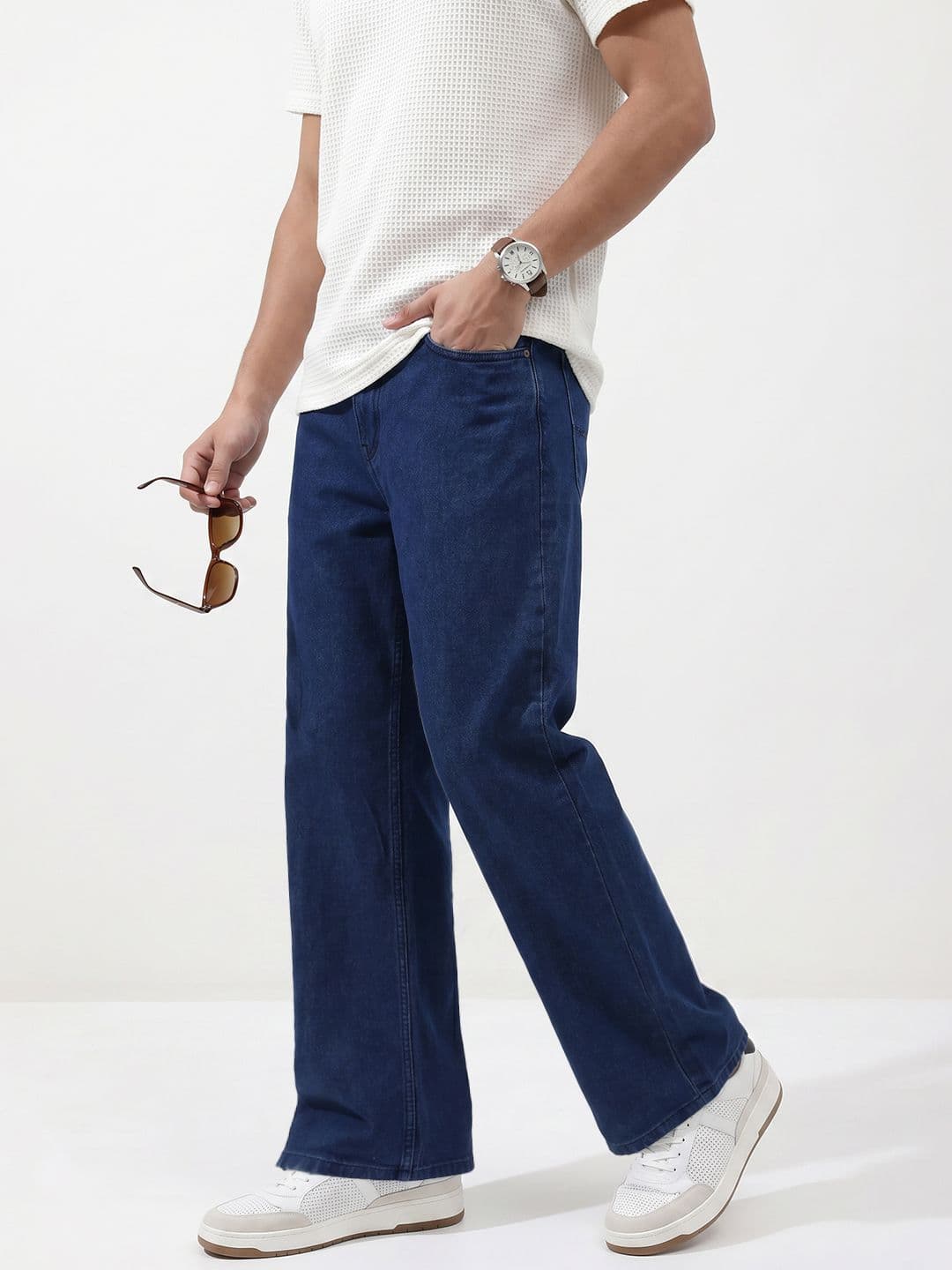 The Roadster Life Co. Men Baggy Fit Light Fade Stretchable Jeans - view 1