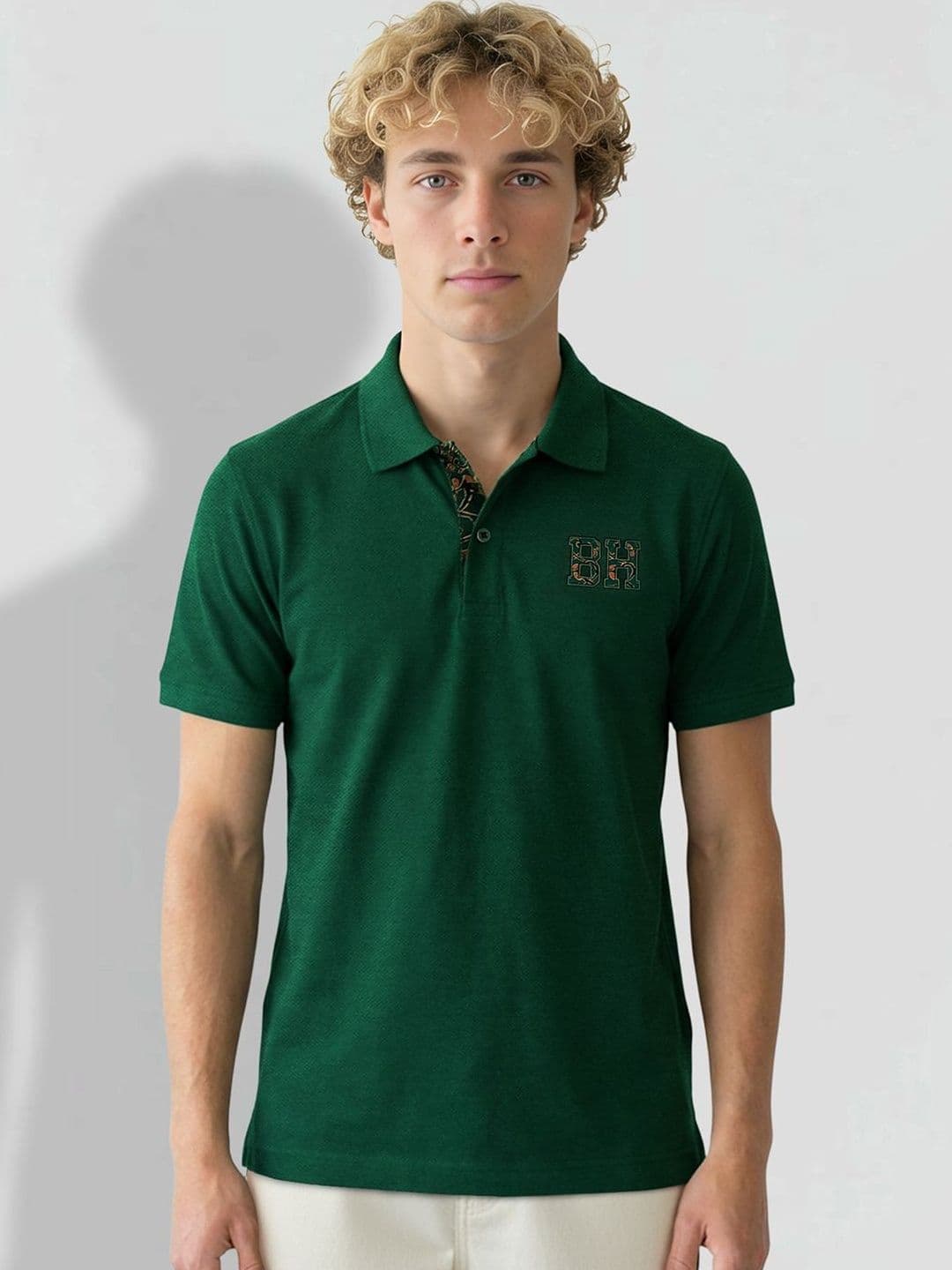 Being Human Men Polo Collar Applique T-shirt - view 1