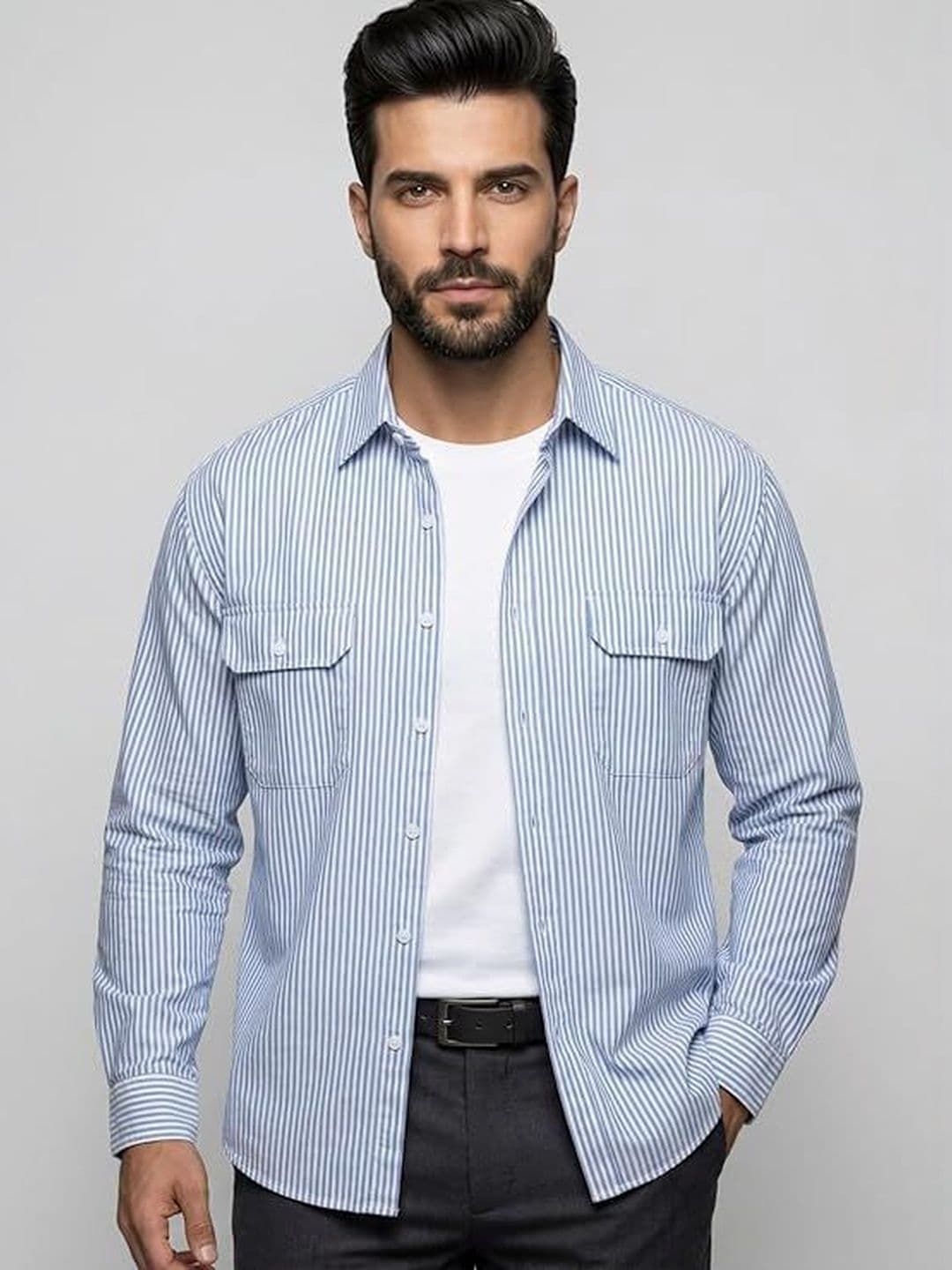 FUNKY RICH Men Comfort Striped Casual Shirt - view 1