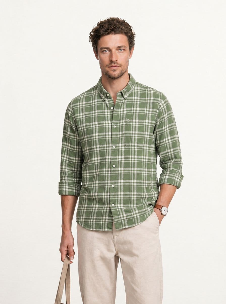 WROGN Slim Fit Checked Pure Cotton Casual Shirt - view 1