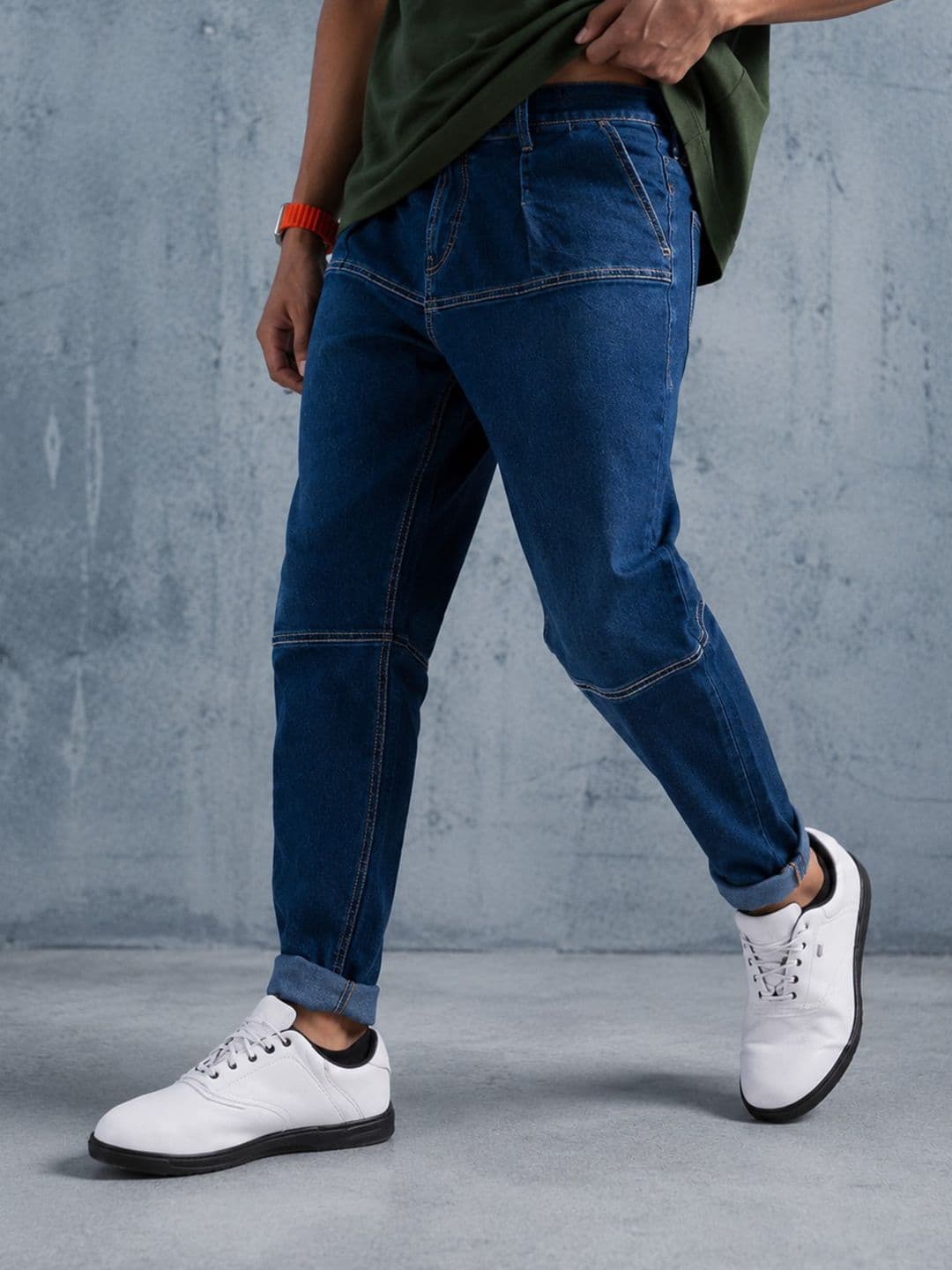 THIRD QUADRANT Men Loose Relaxed Fit Mid-Rise Jeans - view 1