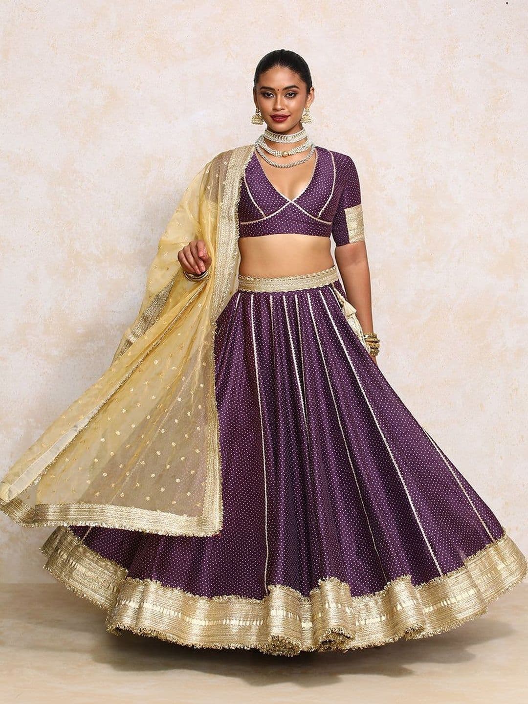 Binks Embellished Semi-Stitched Lehenga & Blouse With Dupatta - view 1