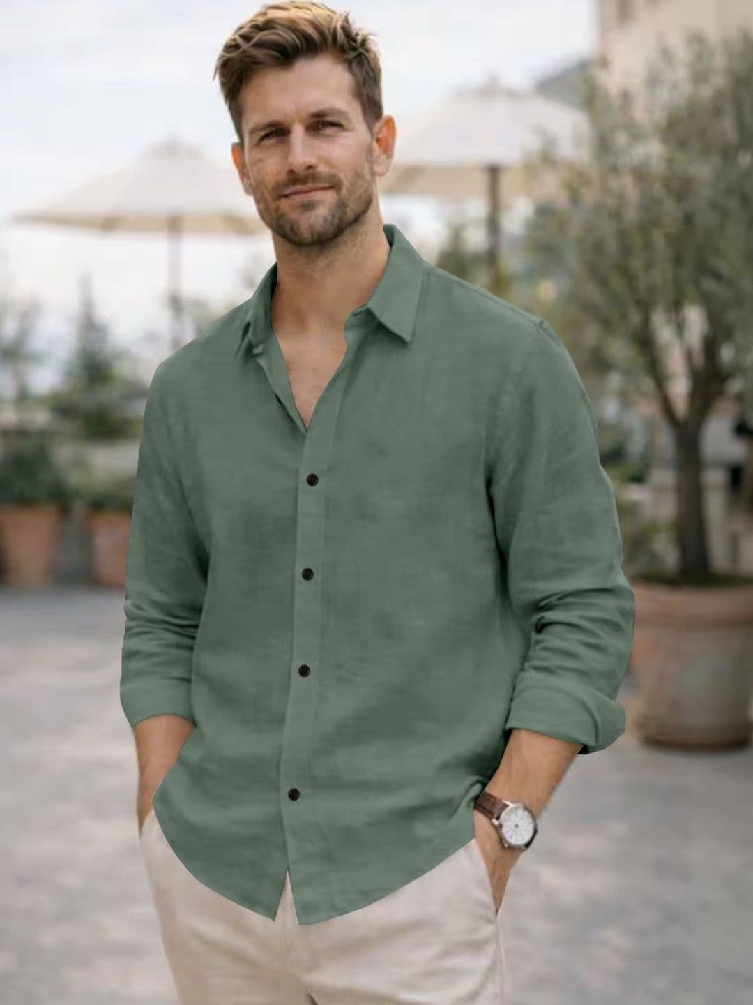 TokyoTrends Men Spread Collar Comfort Casual Shirt - view 1
