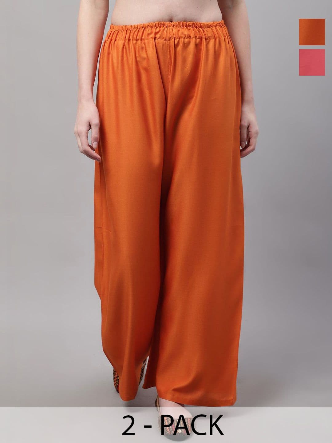 KALINI Women 2 Flared Ethnic Palazzos - view 1