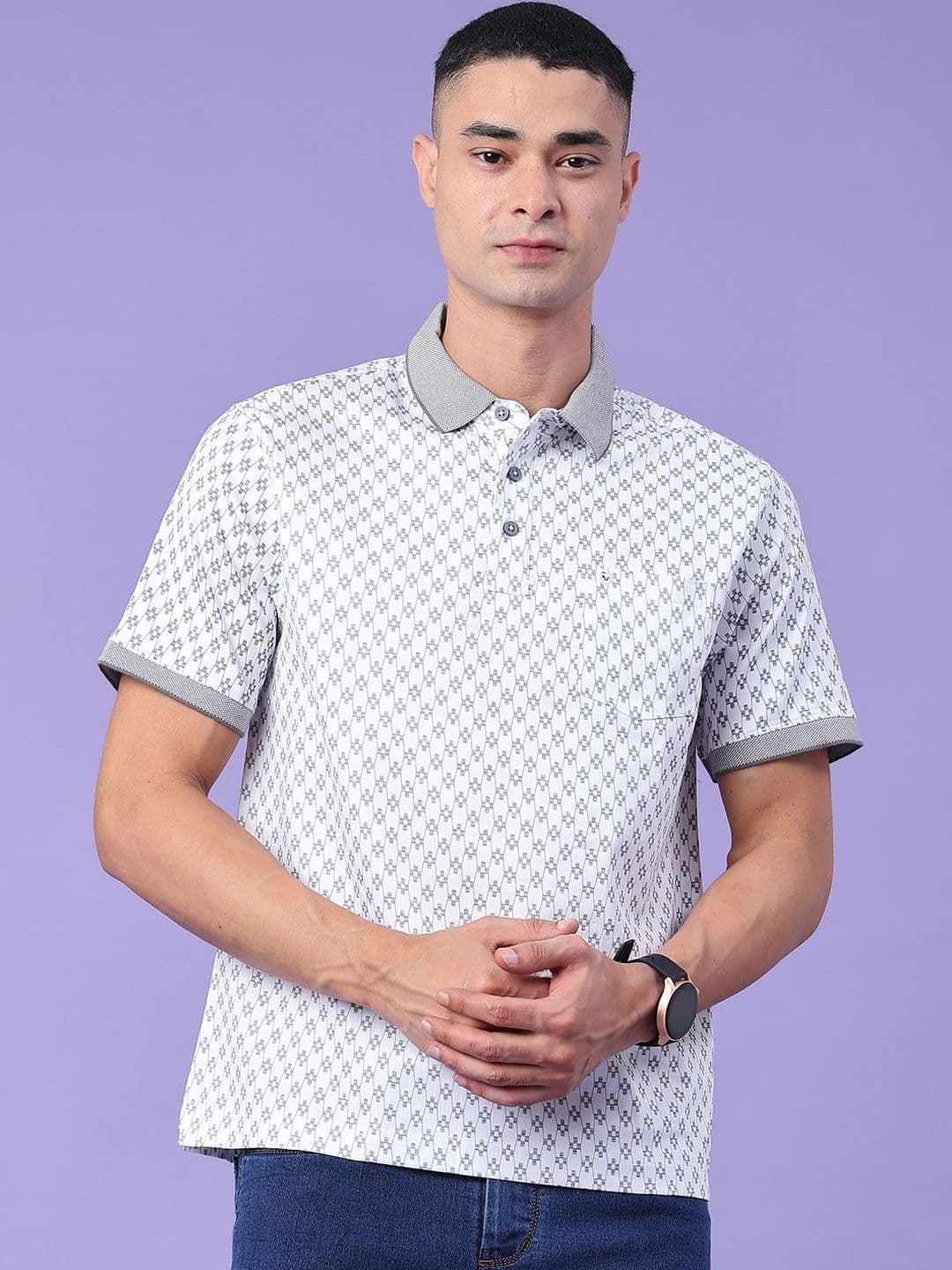 V-Mart Men Printed Polo Collar Pockets T-shirt - view 1