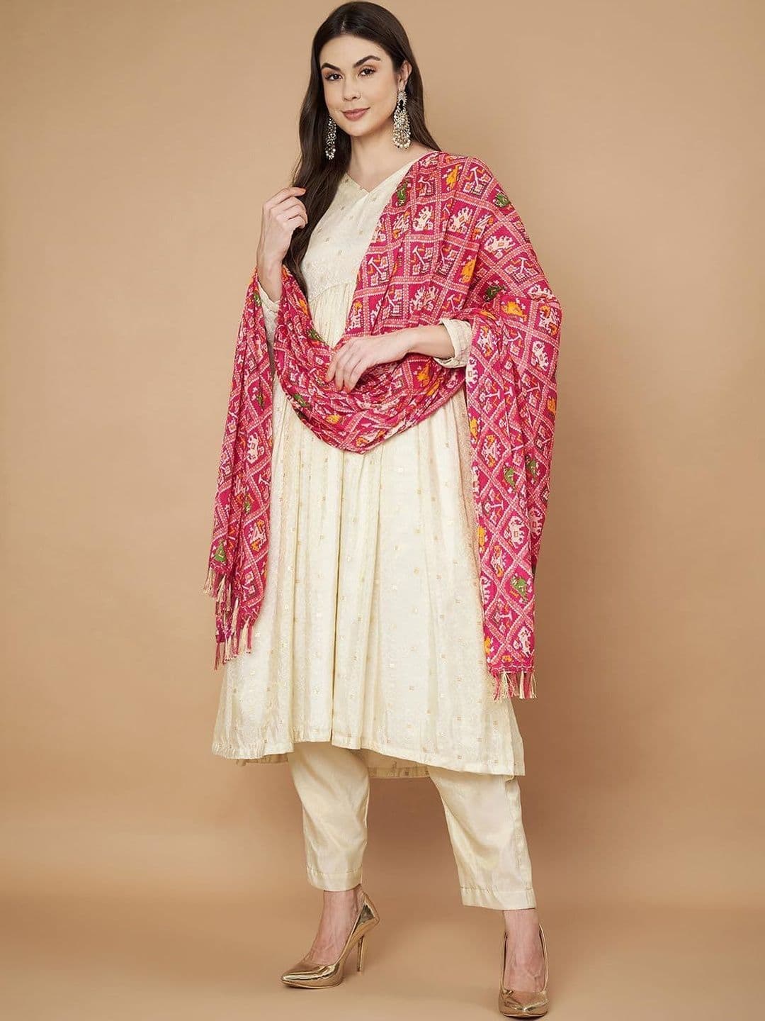 AKSHADEEP Ethnic Motifs Printed Dupatta - view 1