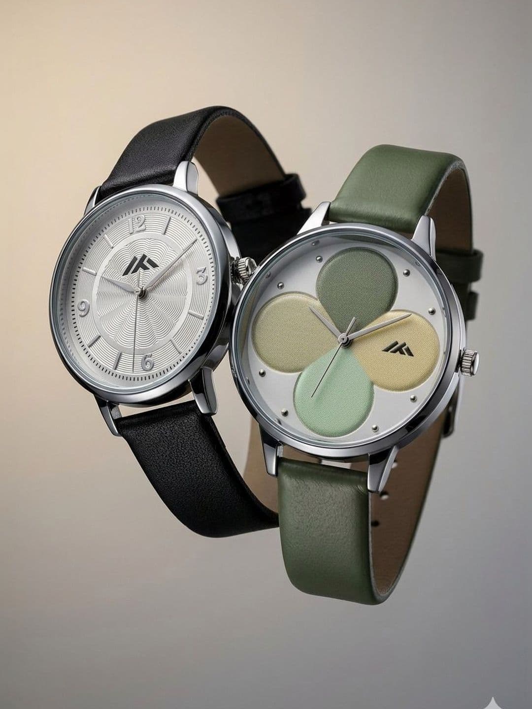 VIRAKTI Women Set Of 2 Dial & Leather Straps Analogue Watch - view 1