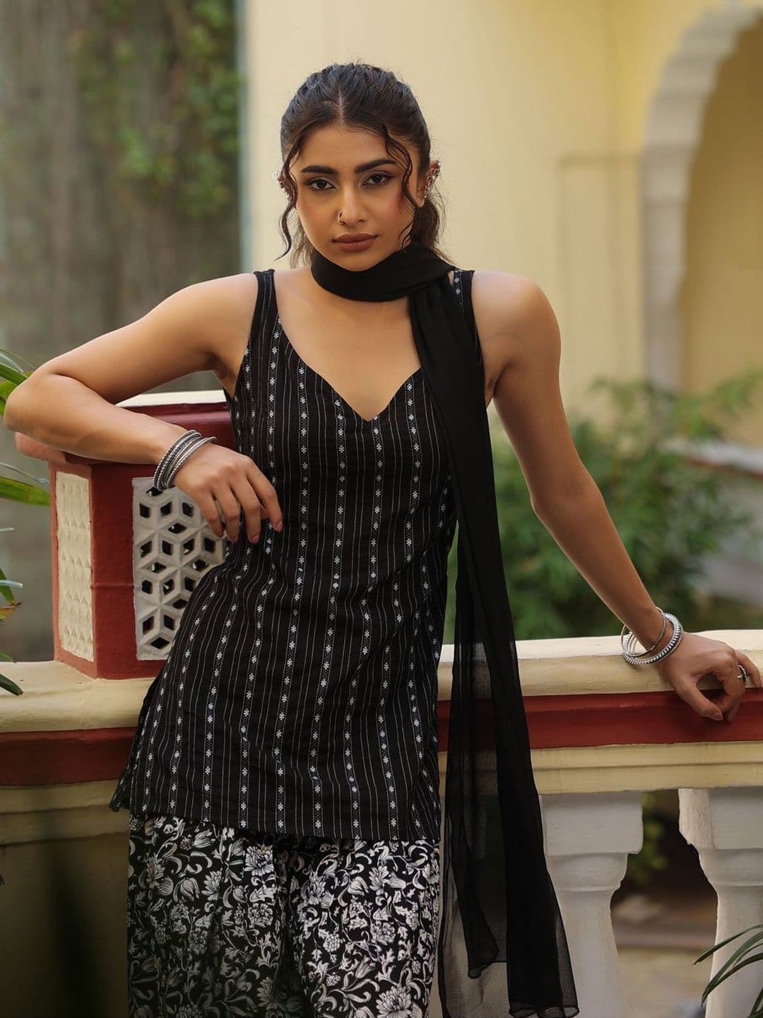anayna Women Printed Regular Pure Cotton Kurti with Patiala & With Dupatta - view 1