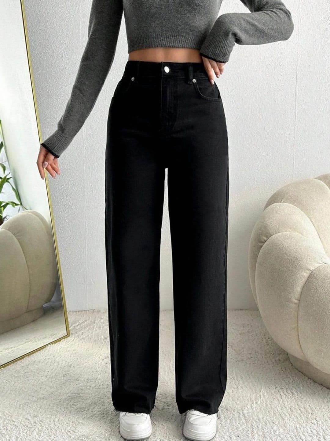 Mast & Harbour Women Straight Fit High-Rise Stretchable Jeans - view 1