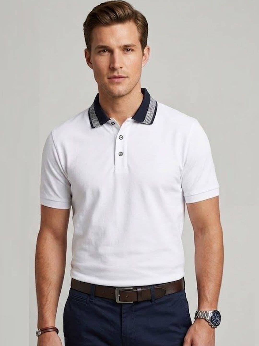 The Roadster Lifestyle Co. Men Polo Collar Tshirt - view 1