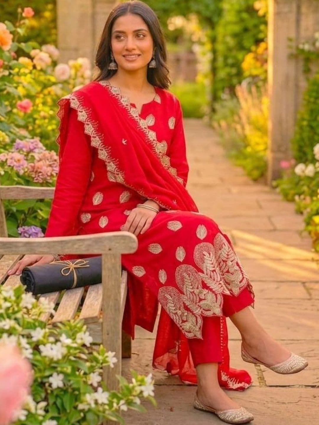F 13 STUDIO Embroidered Unstitched Dress Material - view 1