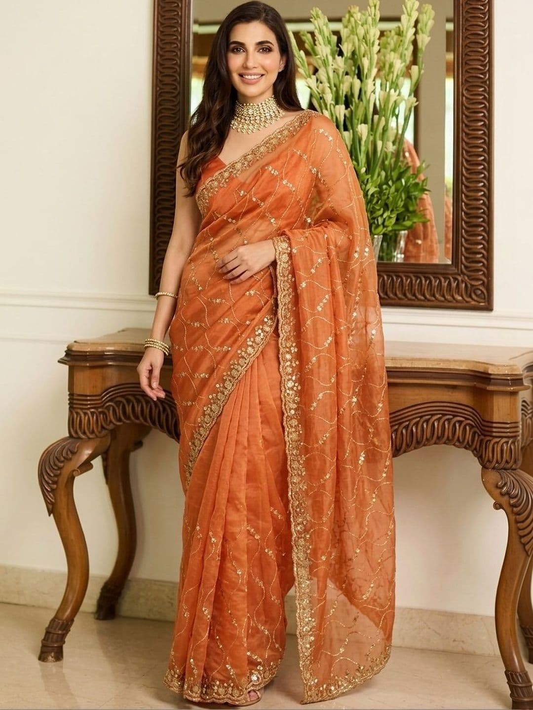 Sangria Embroidered Sarees Blouse Piece - view 1
