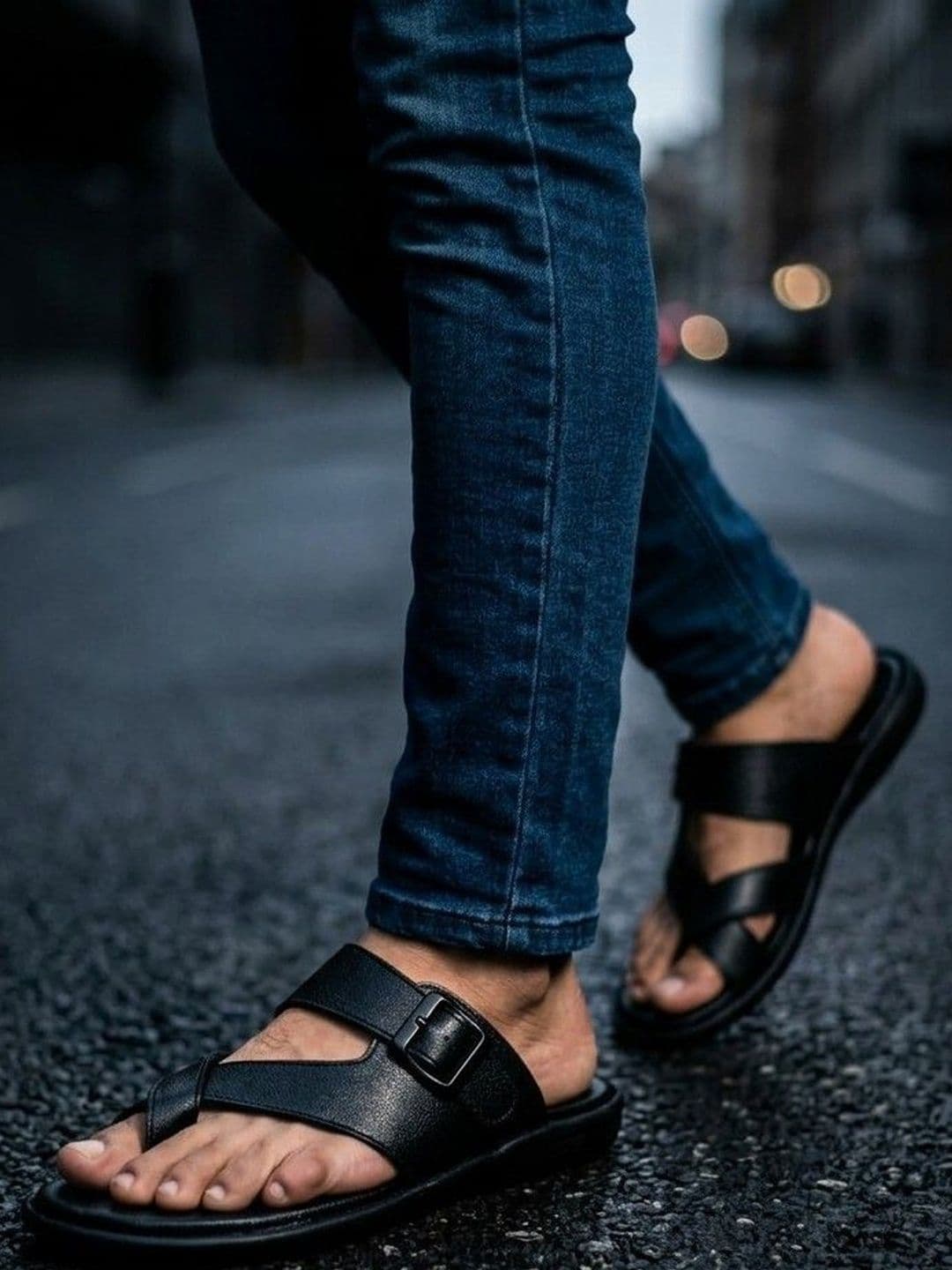 RUNRAVE Men Rubber Comfort Sandals - view 1