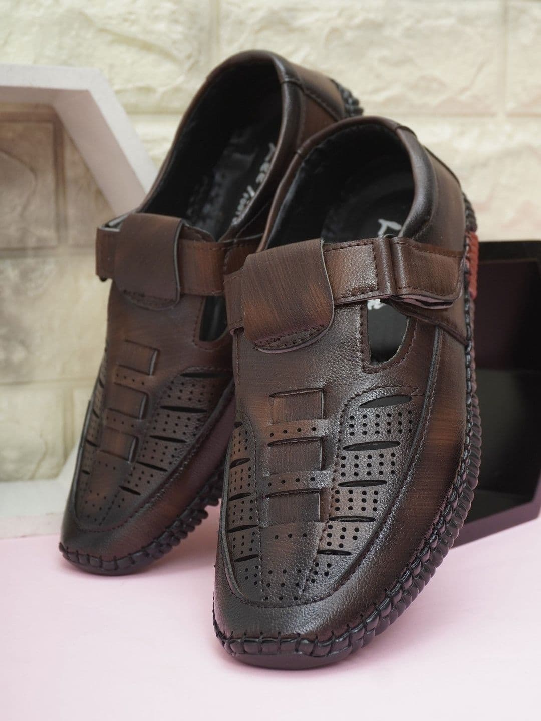 Akiko Men Rubber Fisherman Sandals - view 1